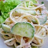 茹ですぎたパスタを使って☆子供が好きなサラダ